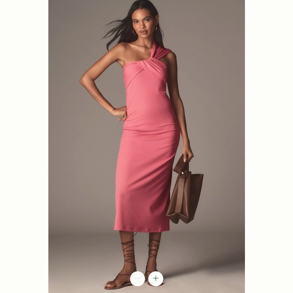 Anthropologie Porridge Antonia Twist-Front Ribbed Maxi Dress - Picture 1 of 4